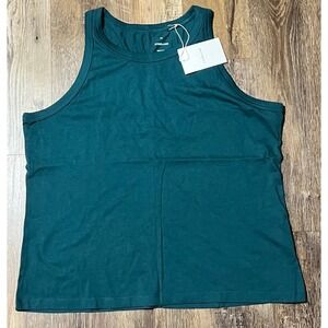 Everlane Dark Sea Organic Cotton Cutaway Tank Top Sz XXL Sleeveless Shirt NWT